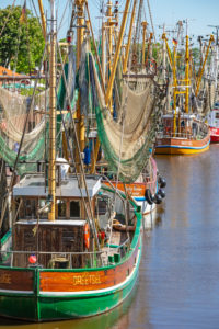 Shrimp boat in the harbor of Greetsiel, East Frisia, Shrimp boat in the harbor of Greetsiel, East Frisia,